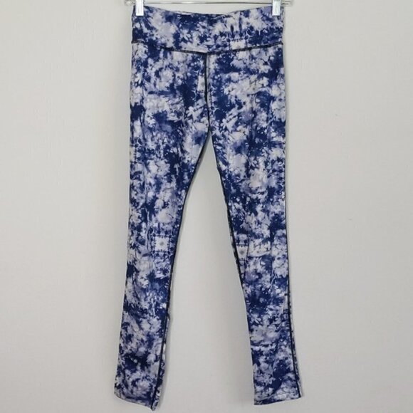 Pink Lotus Movement Blue Tie Dye Leggings - Picture 1 of 4